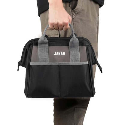 10-inch & 18-inch Tool Storage Bag, Zip-Top Wide Mouth Tool Tote Bag