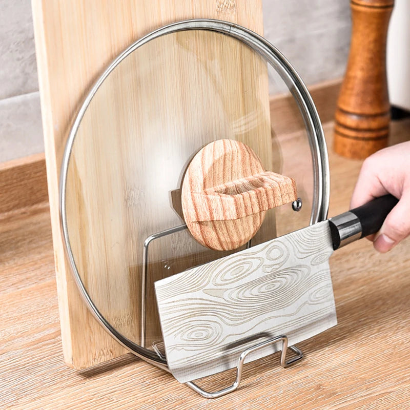 1PC Rack Shelf Stand Multi Layer Space Saving Rustproof Cutting Board Practical Kitchen Organizer Pot Lid Holder Iron Art Home