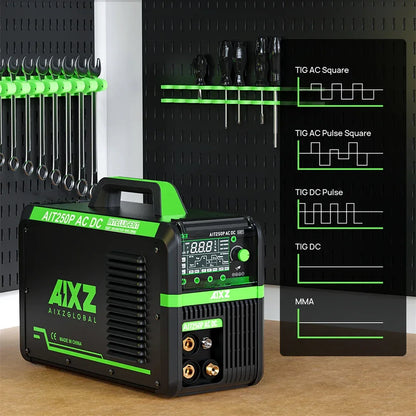 AIXZ 250A 5 in 1 HF TIG Welder AC/DC Aluminum Welding MMA/ARC/Argon Digital Pulse 2T/4T IGBT Inverter Stainless Welding Machine