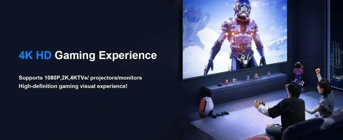 M8 4K HD Output Retro Video Game Console 2.4G Dual Wireless Controller Home TV Plug and Play Game Stick