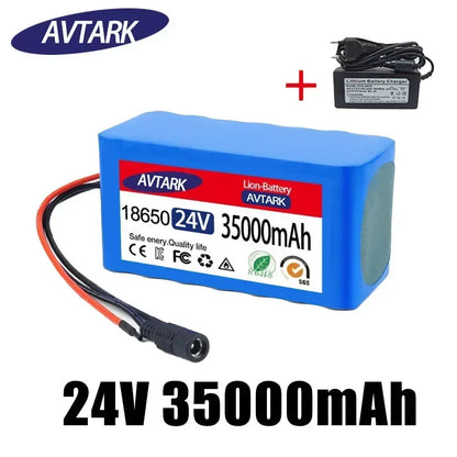 NEW 7s3p 24V 100Ah 18650 Efficient stable Lithium Battery Li-ion Battery pack and US/EU 2A Charger Battery Pack for Bicycle