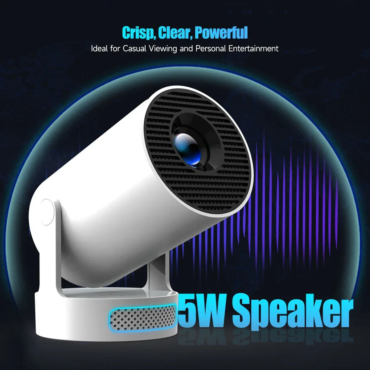 Magcubic HY300 Pro+ Android14 Projector 8000 Lumens 720P Outdoor Portable Movie Home with 5W Speaker WiFi6 BT5.4 Upgrated HY300