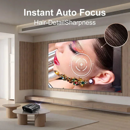 Smart 2K 4K Full HD 1080P Portable Projector Auto Focus Android WiFi Home Cinema Outdoor Game Video Beam Karaoke Projector