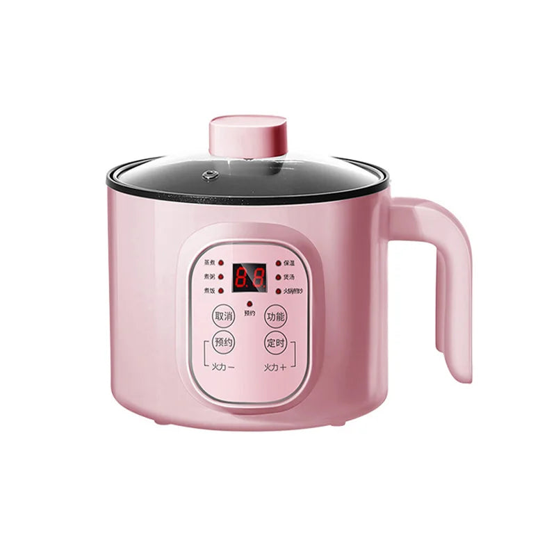Multifunctional Electric Slow Cooker Portable Dormitory Student Office Staff Mini Electric Pot Stir Stew Non-Stick Rice Cooker