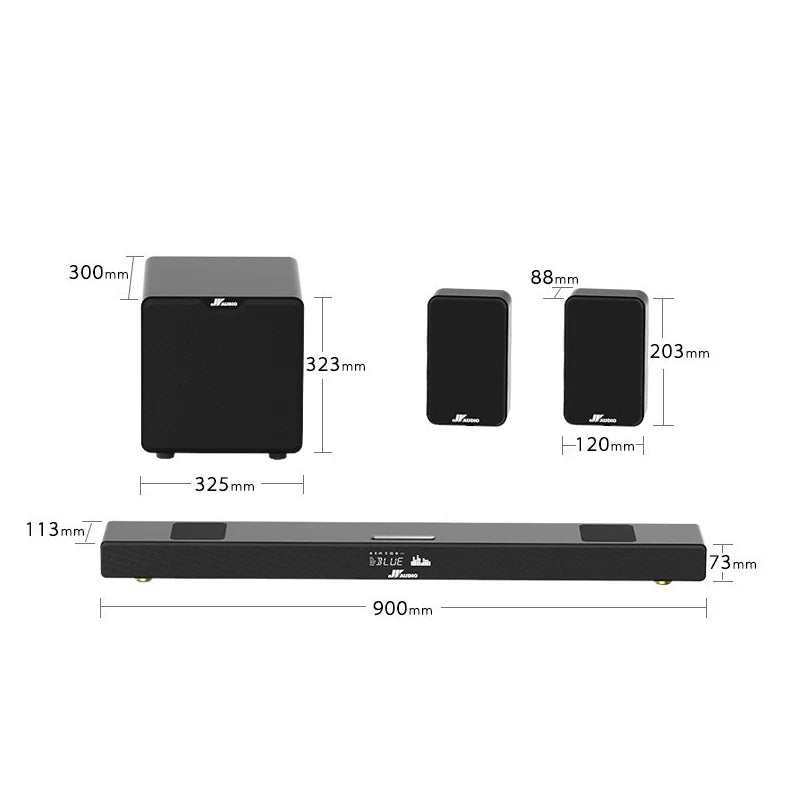 KYYSLB Wireless Subwoofer Blueteeth Home Theater Set TV Mobile Phone Karaoke Soundbar Speaker K Song Speakers Column