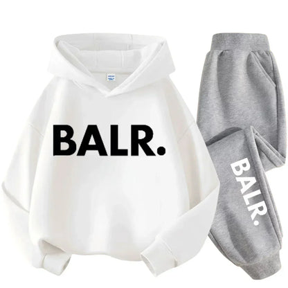Autumn Warm New York Letter Cool Graphic Print Children Long Sleeve Hoodie +pant Suit 2pcs Set Sweatshirt Boy Girl Kid Sportwear