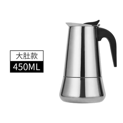 Explosions Stainless Steel Mocha Pot European Coffee Cup Portable Electric Coffee Pot Spot Wholesale