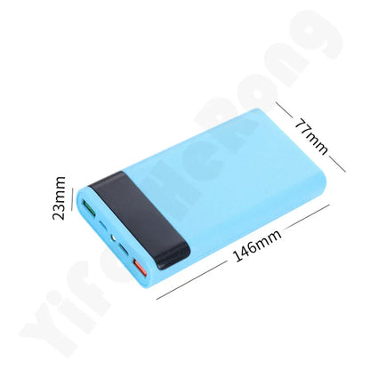 18650 Battery Power Bank Box 22.5W Fast Charging LCD Display 20000Mah Power Board For 6X18650 Battery Powerbank Case