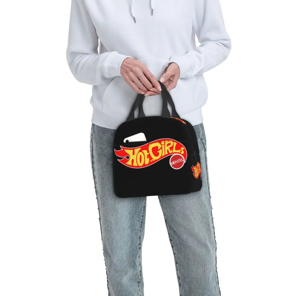 Custom Hot Wheels For Fans Thermal Insulated Lunch Bag Cartoon Sport Car Portable Lunch Container Travel Multifunction Food Box