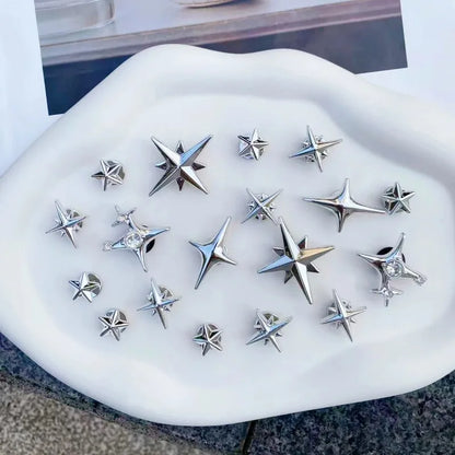 18pcs/Set Detachable Punk Style Metal Rivets Decorative Buckles For Garden Shoes & Hole Shoes New