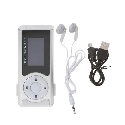 Mini Clip Floral Pattern Music MP3 Player 32GB Card With Micro SD TF Card Clip Design Digital Music Mini USB Cable + Earphone