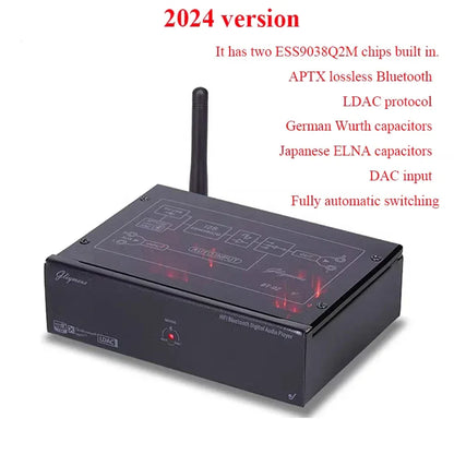 HiFi Lossless Bluetooth Decoder Audio Receiver QCC5125 Dual 9038Q2M DAC 24BIT 96KHz Lossless Decoding External USB Sound Card
