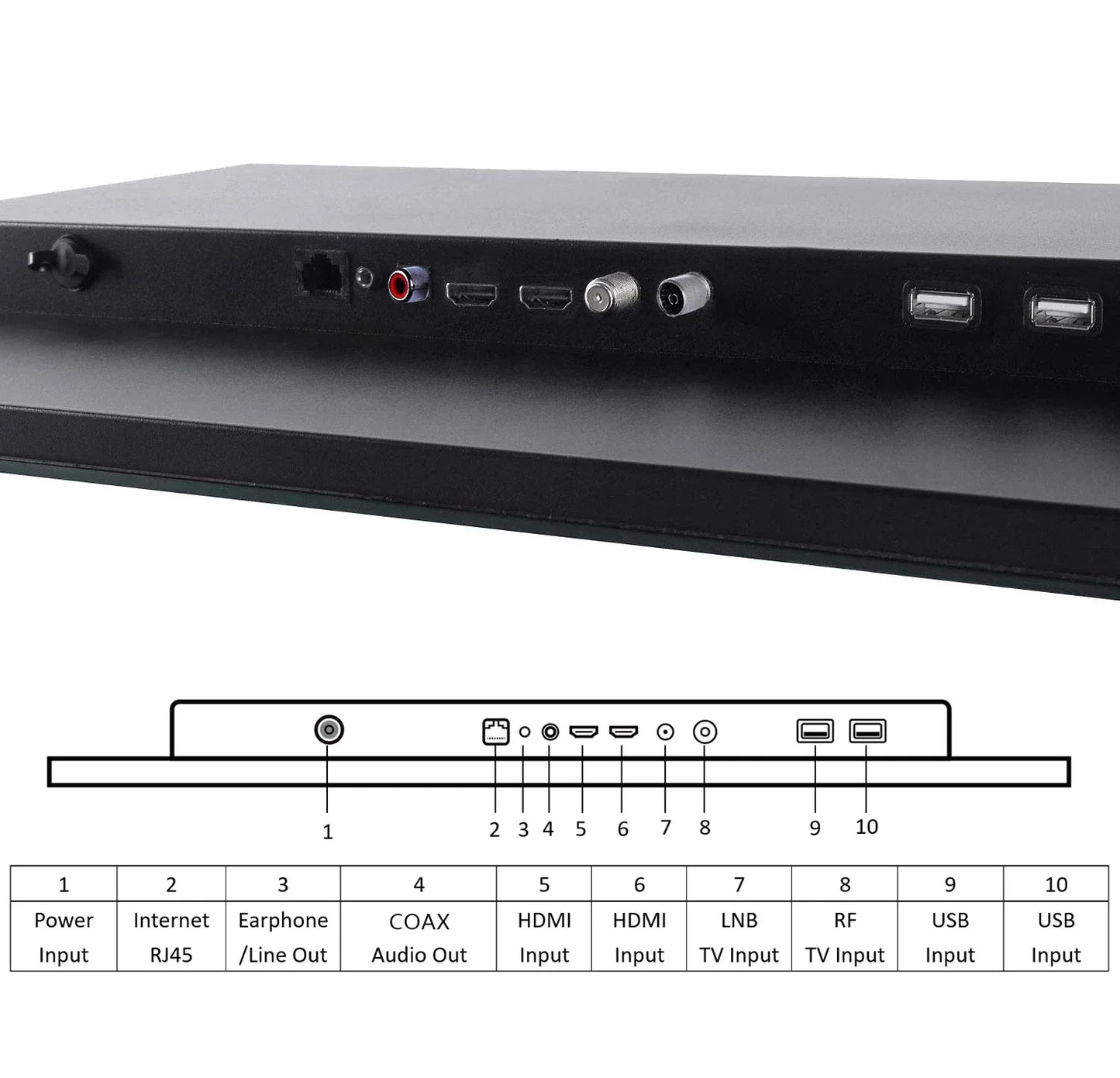 Souria 22.1 inches Smart Black Color Waterproof Bathroom LED TV for Luxury Hotel SPA Kitchen TV Bluetooth Android New