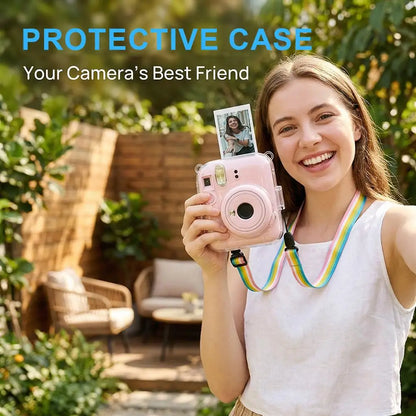 Crystal Clear Case for Fujifilm Instax Mini 13 Camera Transparent Hard PC Protective Cover Shell B1K4