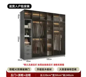Aesthetic Black Dressing Wardrobe Display Waterproof Luxury Closet Wardrobe Storage Clothing Ropero Para Gurdar Ropa Furnitures