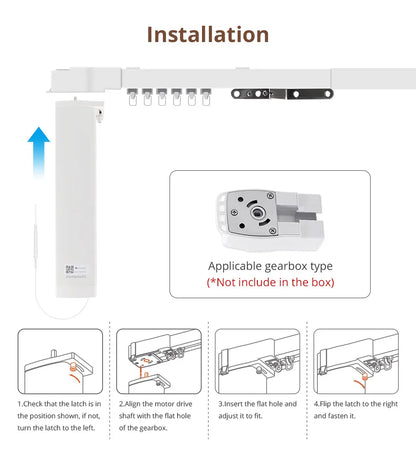 Matter Over WiFi Smart Sliding Curtain Motor Support Google Home Smartthings Homekit Alexa Control Automatic Curtain System