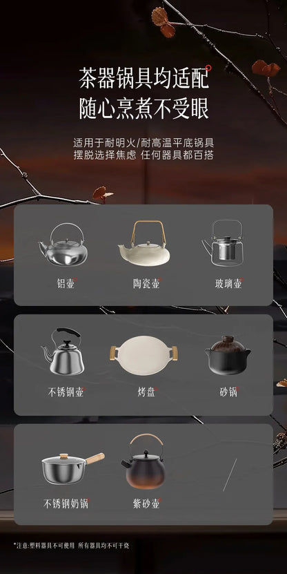 Midea Induction Cooker with Infrared Radiation Heating Low Radiation Household Hot Pot Stove for Tea Cooking 800W Power 220V