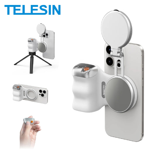 TELESIN Phone Camera Shoot Hand Grip Magnetic Smart Phone Holder Shooting Aid Remote Control Handle For Iphone Android Phone by PDG ibma