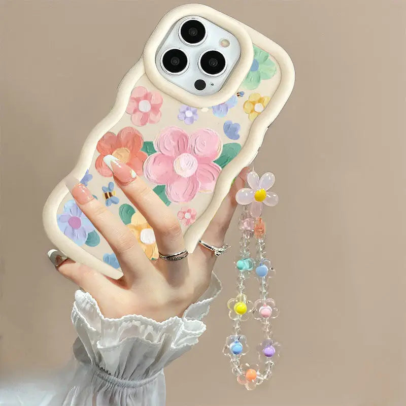 INS Flower Chain Phone Case For Huawei P40 Lite Nova 3i Y70 Honor 90 Lite X8 X6 X9A X7A X8A X7B X8B X9B Soft Silicone Cover
