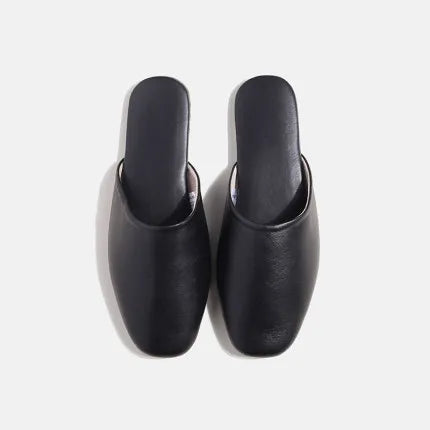 Sheepskin Genuine Leather Slippers Women Non-Slip Waterproof Slides Unsex Indoor Outdoor Home Shoes