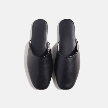 Sheepskin Genuine Leather Slippers Women Non-Slip Waterproof Slides Unsex Indoor Outdoor Home Shoes
