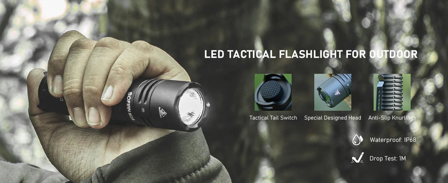 SOFIRN SC28 XHP50B HD LED 2800Lm Type-C Rechargeable Flashlight Protable Powerful 21700 Torch EDC Flash Light IPX8 for Camping