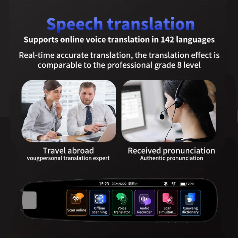 Translation Pen For Teacher Student Smart Voice Scan Translator Pen Multifunction Dictionary Translation Business Travel Abroad