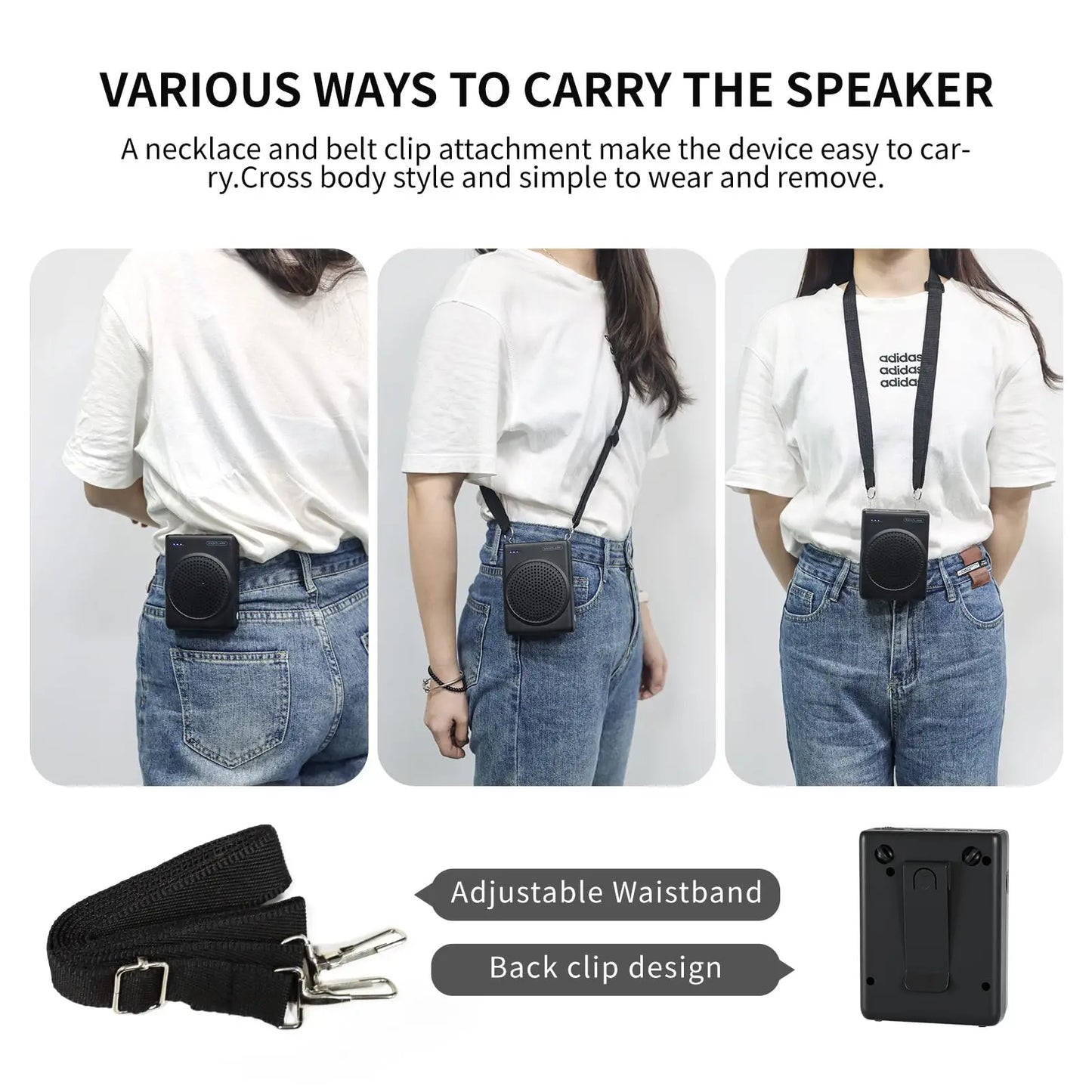 SAINTLARK S22 Bluetooth Voice Amplifier Portable For Teaching Lecture Tour Guide Promotion U-Disk Megaphone Microphone Speaker