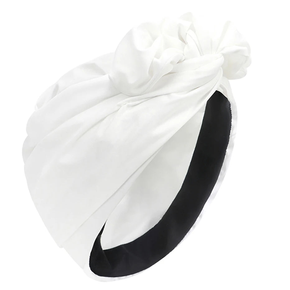 Woman Muslim Headscarf Cap Cotton Headband African Head Wraps Elegant Retro Turban for Ladies Beanies Caps Muslim Headpiece