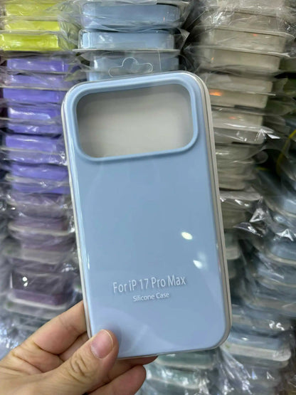 Official Liquid Silicone Skin Feel Case For IPhone 18 Pro Max 17 Pro Air Macaron Solid Candy Colour Color with Packet Box Cover