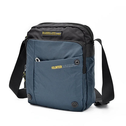 VOLUNTEER Shoulder Bag for Men New Light Weight Commuter Fashion Oxford Cloth Versatile Solid Phone Crossbody Bags Man 1698-08