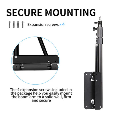 100/135/ 170cm Wall Mounting Triangle Boom Arm Photography Strobe Light, Monolight, Softbox, Umbrella, Reflector and Ring Light