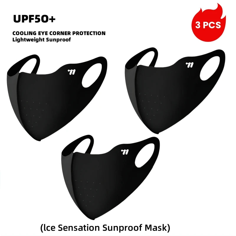 WEST BIKING Summer Sunscreen Traceless Mask 3D Ice Silk Breathable UV Protection Mask Summer Outdoor Sport Cycling Sports Masks