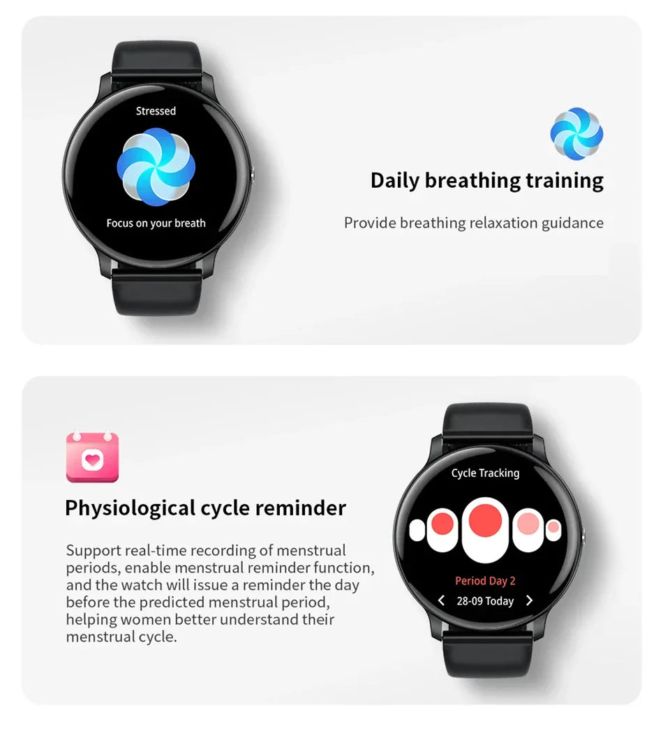 LIGE Smart Watch Women 1.39'' Full Touch Screen Custom Dials Wristwatch Bluetooth Call Blood Oxygen Monitor Sport Smartwatch Men