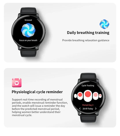 LIGE Smart Watch Women 1.39'' Full Touch Screen Custom Dials Wristwatch Bluetooth Call Blood Oxygen Monitor Sport Smartwatch Men