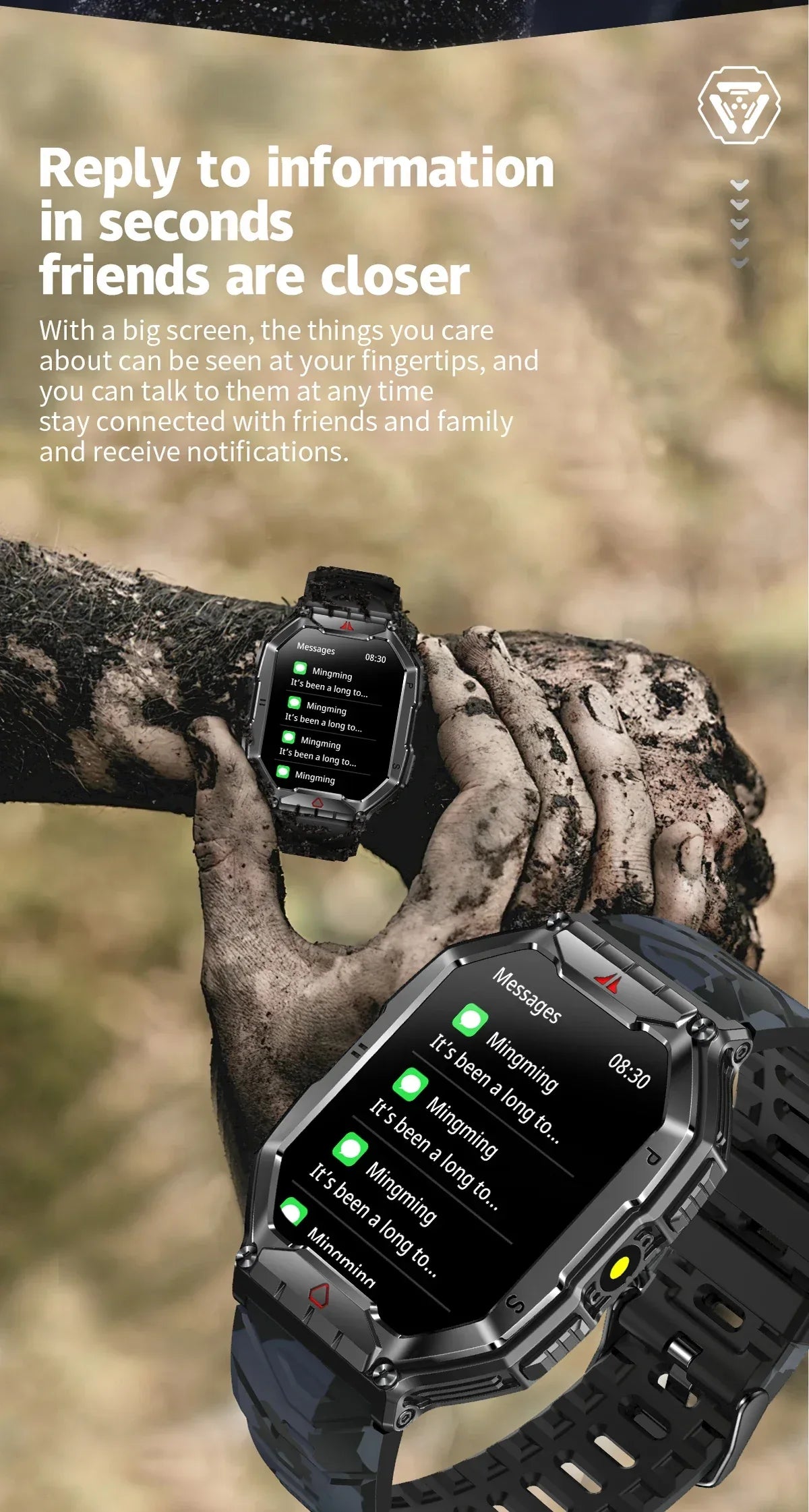 2025 New Men's Smart Watch 360 * 360 HD Touch Screen Sports Waterproof Smartwatch Health Monitoring Bluetooth Call Smart Watches