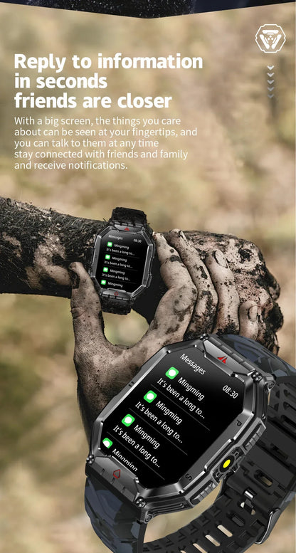 2025 New Men's Smart Watch 360 * 360 HD Touch Screen Sports Waterproof Smartwatch Health Monitoring Bluetooth Call Smart Watches