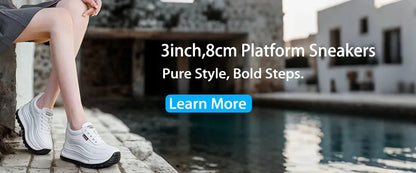 Fujin 10cm 4 inch Platform Wedge Sneakers Chunky Shoes Genuine Leather for Women Summer Shoes Autumn Walking Sneakers Fashion