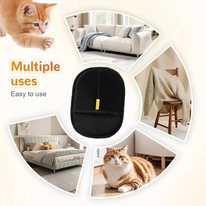 2pcs Cat Grooming Gloves Electrostatic Pet Hair Removal Brush for Cleaning Sofa Carpet clothes Double-sided Pet Hair Remover