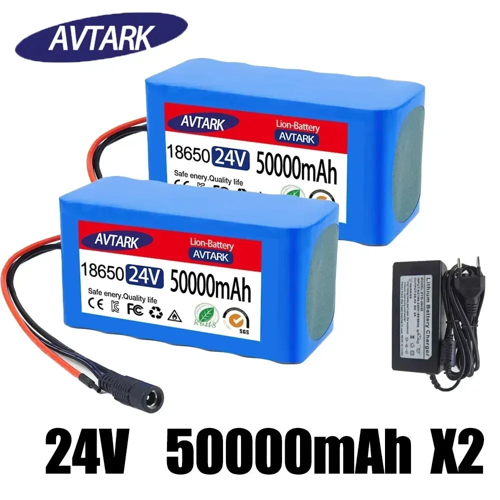 NEW 7s3p 24V 100Ah 18650 Efficient stable Lithium Battery Li-ion Battery pack and US/EU 2A Charger Battery Pack for Bicycle