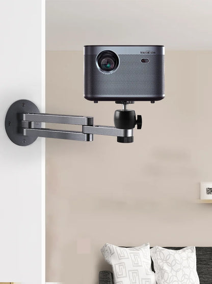 Projector Wall Mount Bracket Multi-angle Adjustable Foldable 360 Degrees Rotation Wall Support Aluminum Alloy Projector Stand