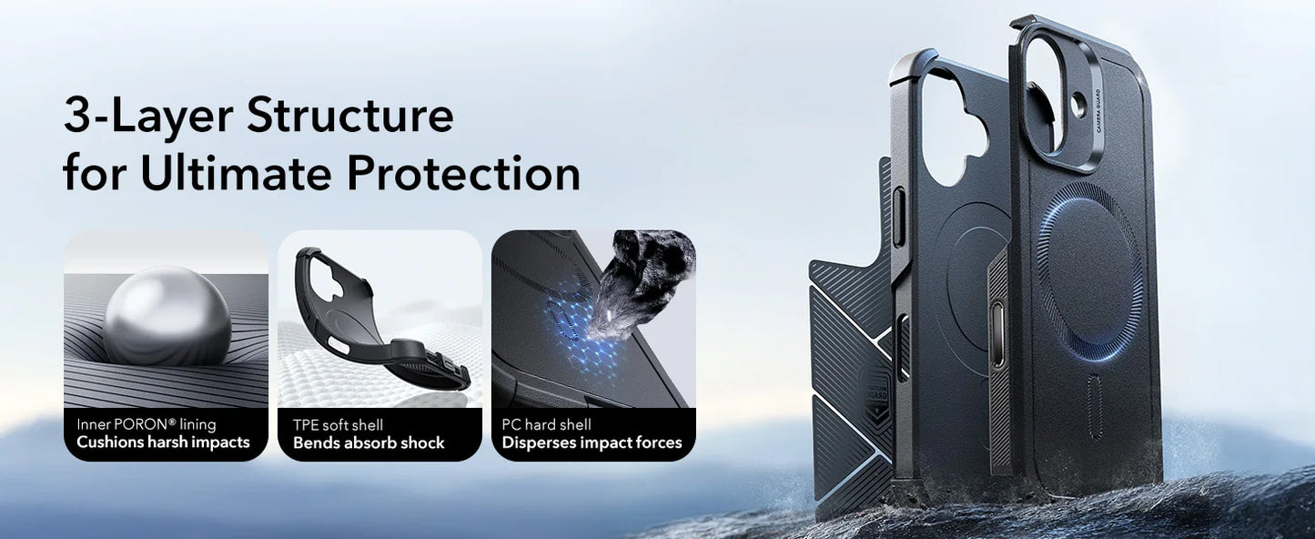 ESR for 17 Pro Max Case With Camera Control Button Military-Grade Protective Magnetic Phone Case For iPhone 16&17&17 Air&16 Pro
