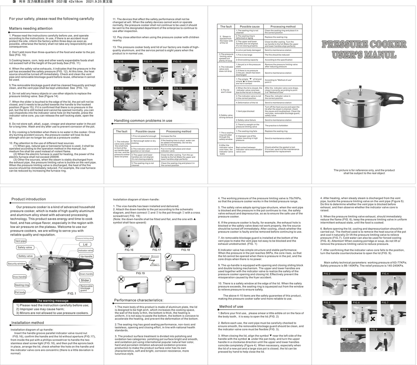 Pressure Cooker Aluminium Alloy Explosion Proof Large Capacity Pressure Canning Pot Cooker Fast Cooking Pot