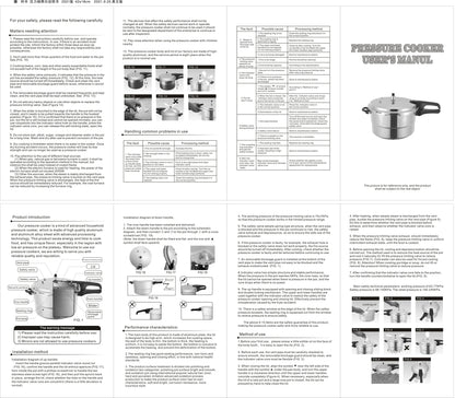 Pressure Cooker Aluminium Alloy Explosion Proof Large Capacity Pressure Canning Pot Cooker Fast Cooking Pot