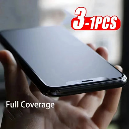 1-3Pcs Full Cover Matte Privacy Glass For iPhone 17 Pro Max 16 15 14 13 12 11 17Air 16e XS Max 7 8 Anti-Peeping Screen Protector