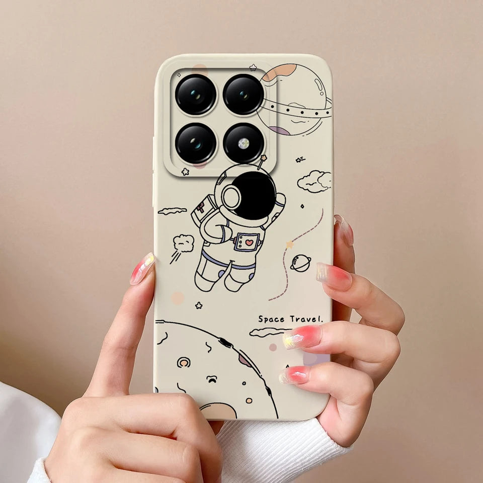 For Xiaomi 14T 14T Pro Cases Cartoon Astronaut Protective Durable Fashion Simplicity Soft Phone Cover For Xiaomi14T 14TPro Coque