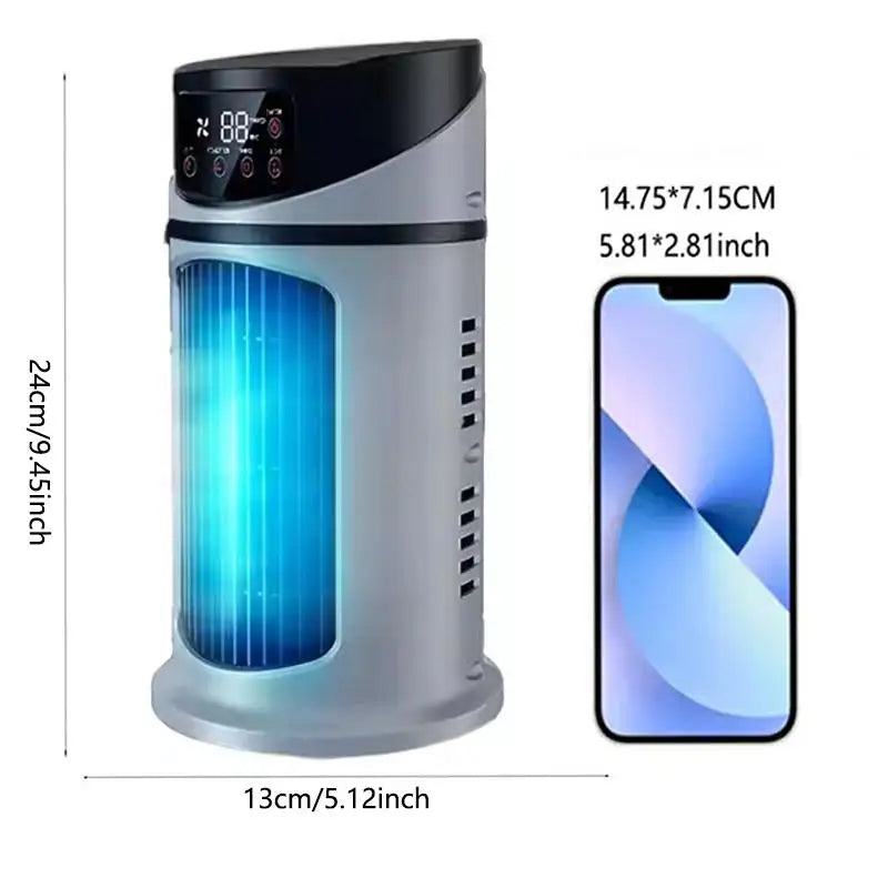 Portable intelligent communication air conditioning small USB charging fan mini water-cooled summer air cooling fan