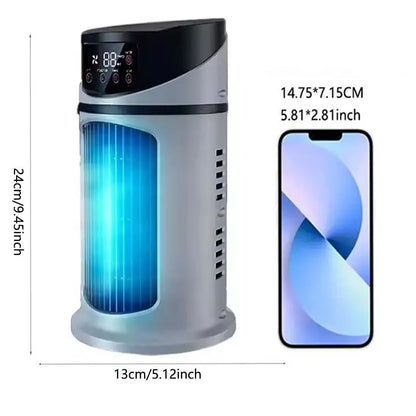 Portable intelligent communication air conditioning small USB charging fan mini water-cooled summer air cooling fan