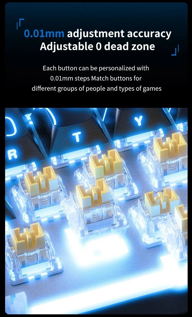 New Ajazz Ak820 Max Ultra/MAX Magnetic Switch Mechanical Keyboard 8k 128khz 0.01mm Rgb Customized Wired Gaming Keybaord E-Sports