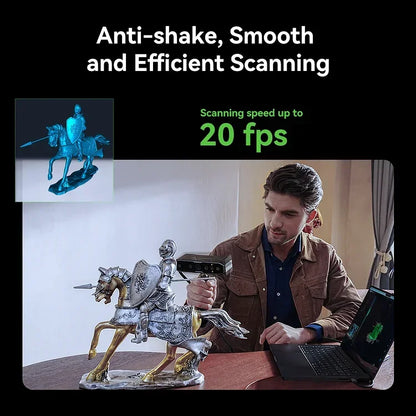 Creality CR-Scan Otter Portable Upgraded Handheld 3D Scanner 0.02mm Accuracy High Efficiency 20fps Speed Scanning Anti-shaking